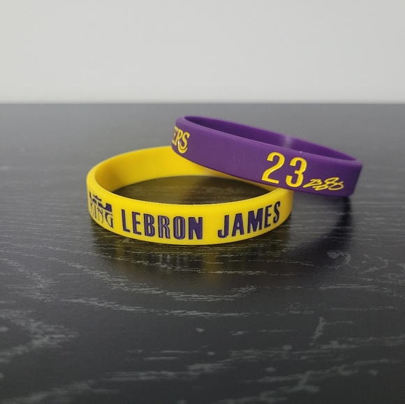 Other - Lebron James 2pc NBA Bracelet LA Lakers Basketball Wristband